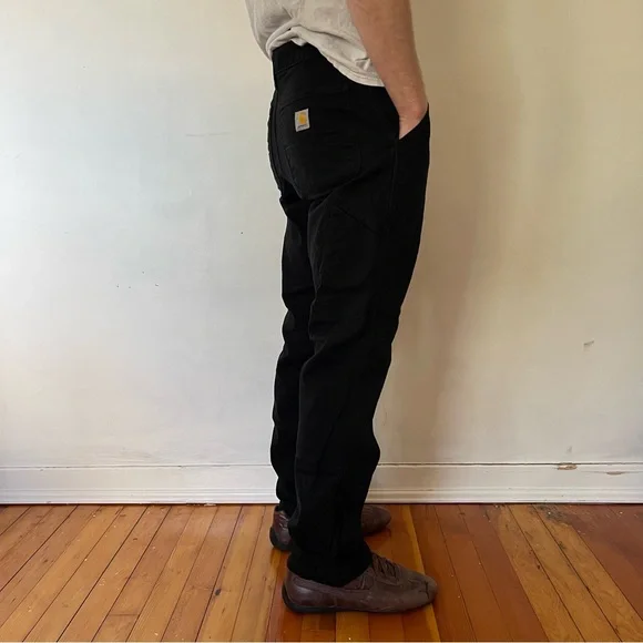 Carhartt Black Utility Pants with Logo Patch - Picture 6 of 10